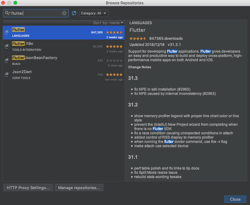 IntellijにFlutterのライブラリをインストールする方法